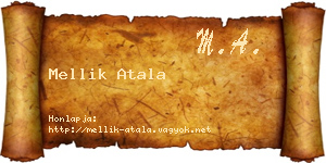 Mellik Atala névjegykártya